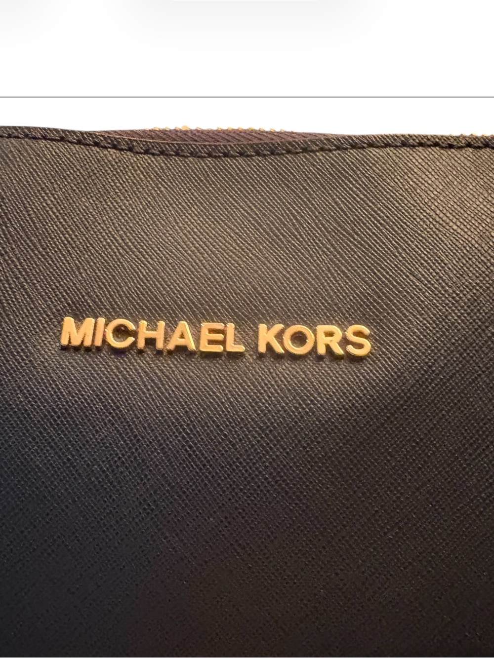 Michael Kors Blue Leather Medium Jet Set Top Zip Tote Navy Blue - Picture 3 of 13